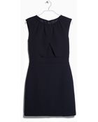 Mango Wrapped Detail Dress - Lyst