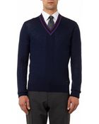 Burberry London Military Ribbon-Stripe Wool Sweater - Lyst