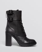 Tory Burch Lace Up Booties - Broome - Lyst