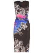 Etro Printed Crepejersey Dress - Lyst