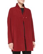 Lafayette 148 New York Jacqueline Stand-Collar Wool Swing Coat - Lyst