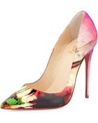 Christian Louboutin So Kate Tie-Dye Patent Red Sole Pump - Lyst