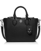 Tory Burch Robinson Pebbled Mini Square Tote - Lyst