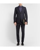 Jil Sander Navy Slim-Fit Flecked-Wool And Mohair-Blend Suit - Lyst