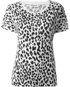 Saint Laurent Leopard Print Top - Lyst