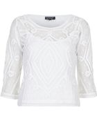Topshop Embroidered Placement Tee - Lyst