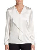 Lafayette 148 New York Ainslee Stretch Silk Top - Lyst
