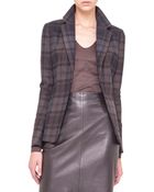 Akris Plaid Flannel Hookfront Jacket - Lyst