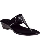 Onex For Jildor Hope Thong Sandal Black Fabric - Lyst