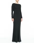 Halston Heritage Beaded-Lace Back Boat-Neck Gown - Lyst