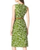Michael Kors Floral-Print Cotton Dress - Lyst