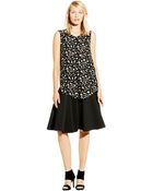 Vince Camuto Animal Print Pleated Chiffon Blouse - Lyst