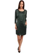 Armani Jeans Herringbone Mid Calf Dress - Lyst