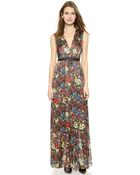 Alice + Olivia Alice + Olivia Triss Maxi Dress - English Floral All Over - Lyst
