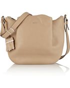 Tod's Flower Luna Textured-Leather Shoulder Bag - Lyst
