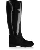 Alexander Wang Georgia Calf Hair And Glossed-Leather Boots - Lyst