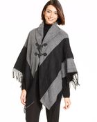 Collection Xiix Two Tone Toggle Poncho - Lyst