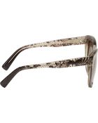Valentino Grey Faded Lace Sunglasses - Lyst