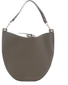 Celine Dark Khaki Calfskin Open Top Large Hobo - Lyst
