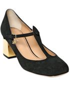 DSquared2 60Mm Suede T Strap Pumps - Lyst