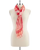 Ivanka Trump Graphic Zig-Zag Scarf - Lyst