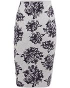 MSGM Rose Knitted Pencil Skirt - Lyst