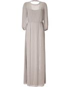 Jenny Packham Silk Beaded 3/4 Sleeve Gown - Lyst