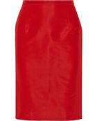 Oscar de la Renta Faille Pencil Skirt - Lyst