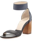 Chloé Two-tone Ankle Strap Sandal - Lyst