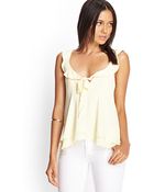 Forever 21 Flutter Self-Tie Blouse - Lyst