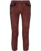 Isabel Marant Eminoy Cropped Stretch-Suede Skinny Pants - Lyst
