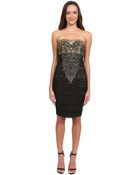 Sue Wong Embroidered Strapless Dress - Lyst