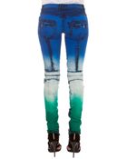 Balmain Slim-Fit Tie Dye Moto Jeans - Lyst