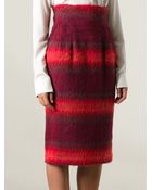 Stella Jean High Waist Plaid Skirt - Lyst