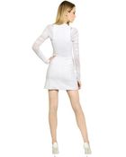 Versace Viscose Tulle Double Jersey Dress - Lyst