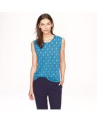 J.Crew Linen Muscle Tank in Anchors - Lyst