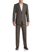 Armani Regular-Fit Wool Pinstripe Suit - Lyst