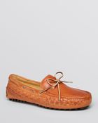 Cole Haan Grant Camp Woven Leather Moc Driving Loafers - Lyst