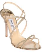 Jimmy Choo 100Mm Issey Glitter Sandals - Lyst