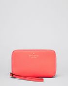 Kate Spade Tech Wristlet Cherry Lane Laurie Zip Around - Lyst