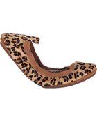 Yosi Samra Samra Leopard Ballet Flat Hair Calf - Lyst