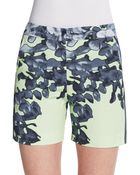 Les Copains Abstract-Print Shorts - Lyst