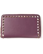 Valentino Rockstud Wallet - Lyst