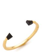 Giles & Brother Skinny Stone Pied De Biche Cuff Bracelet - Gold/Onyx - Lyst