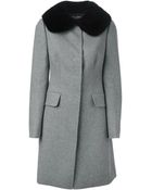 Dolce & Gabbana Fur Collar Coat - Lyst