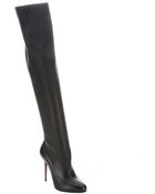 Christian Louboutin Black Leather 'Sempre Monica' Over-The-Knee Boots - Lyst