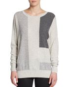 Vince Geometric Colorblock Cashmere Sweater - Lyst