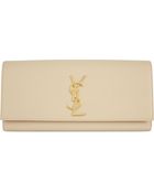 Saint Laurent Monogrammed Leather Clutch Bag - Lyst