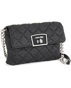 Calvin Klein Quilted Ponte Crossbody Bag - Lyst