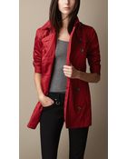 Burberry Short Polka Dot Undercollar Trench Coat - Lyst